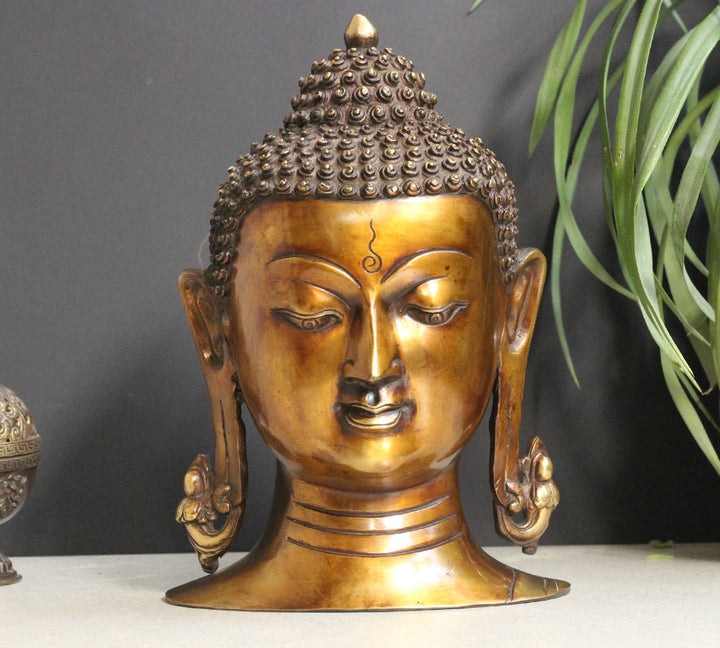 Brass Buddha Face Mask