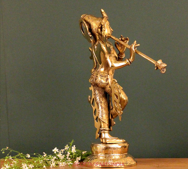 Brass Krishna 18 "