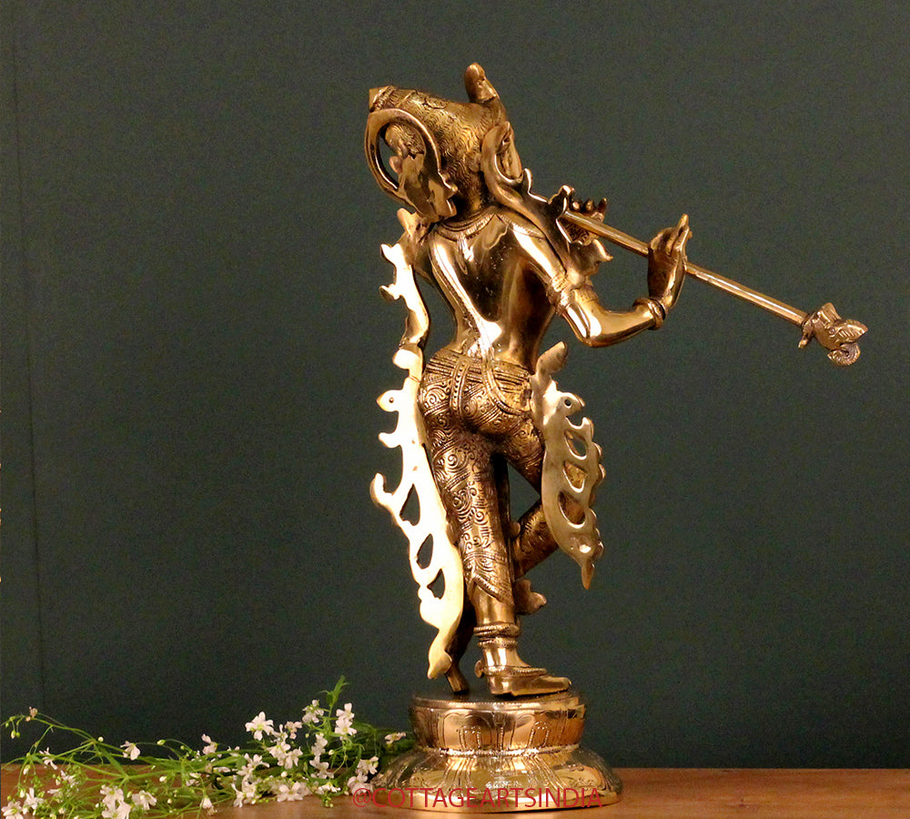 Brass Krishna 18 "