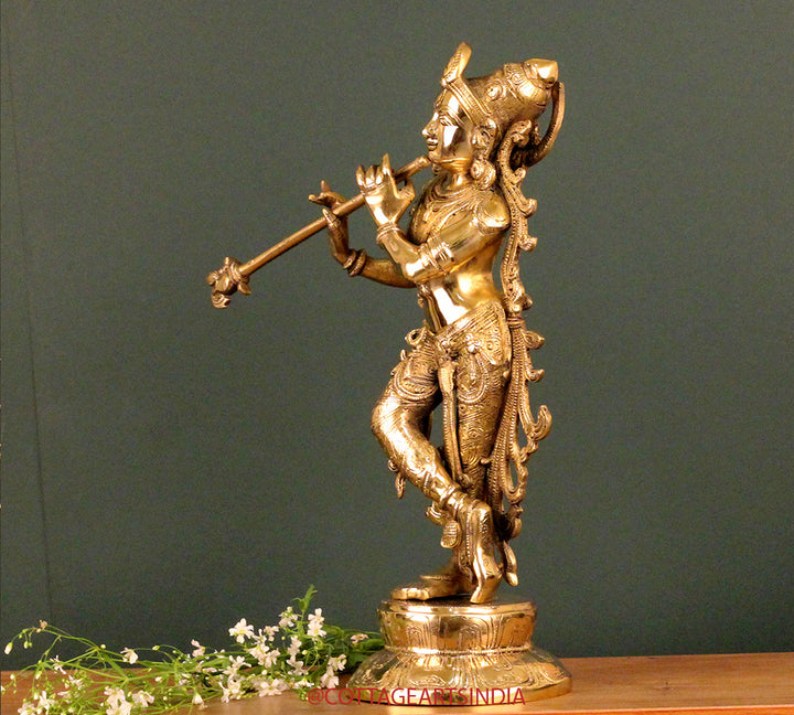 Brass Krishna 18 "