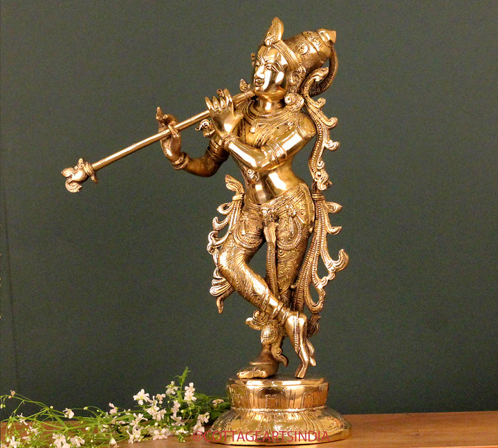 Brass Krishna 18 "