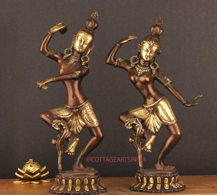 Brass Shiva Parvati Dancing Pair