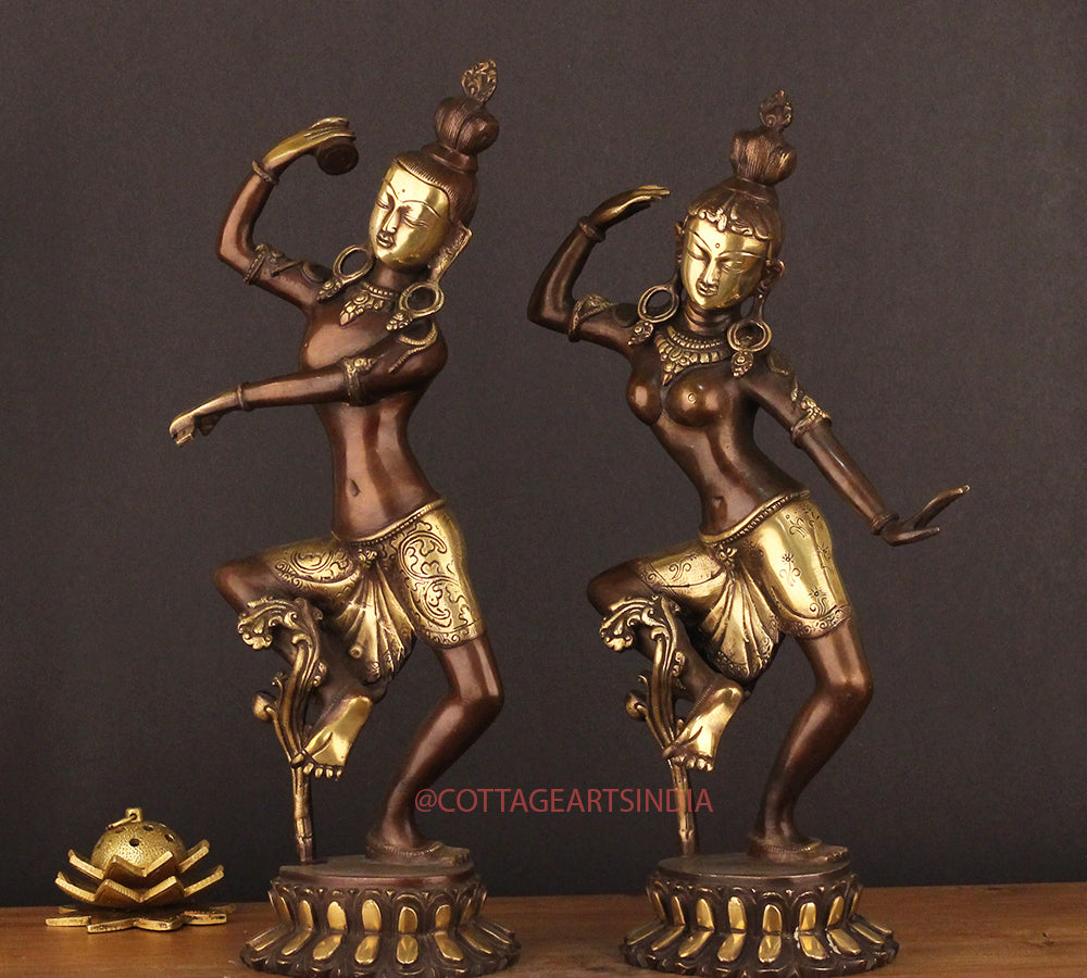 Brass Shiva Parvati Dancing Pair