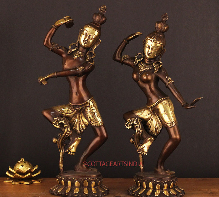 Brass Shiva Parvati Dancing Pair