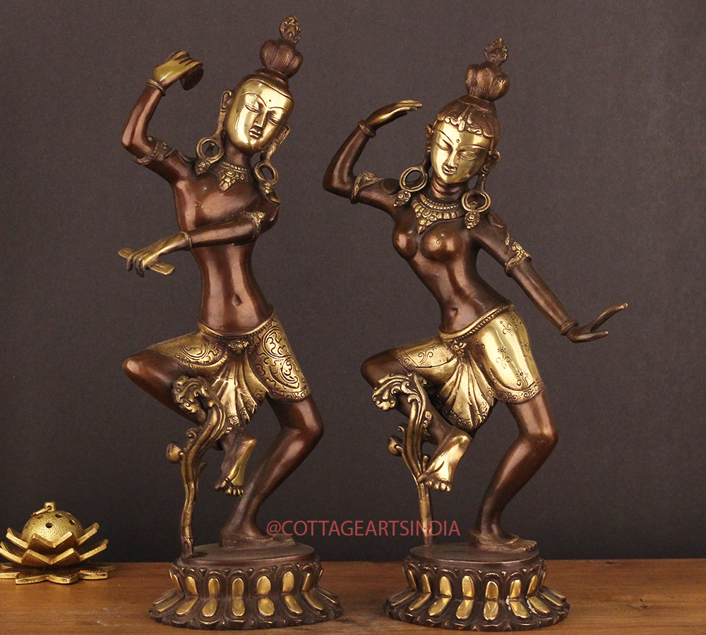 Brass Shiva Parvati Dancing Pair