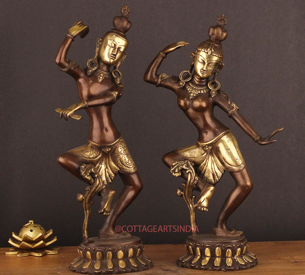 Brass Shiva Parvati Dancing Pair