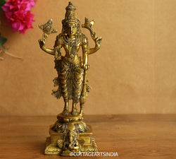 Brass Vishnu Fine Carving