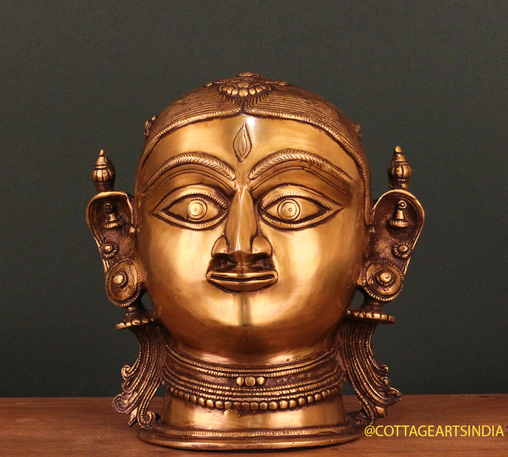 Brass Gauri Head/Mask 10"