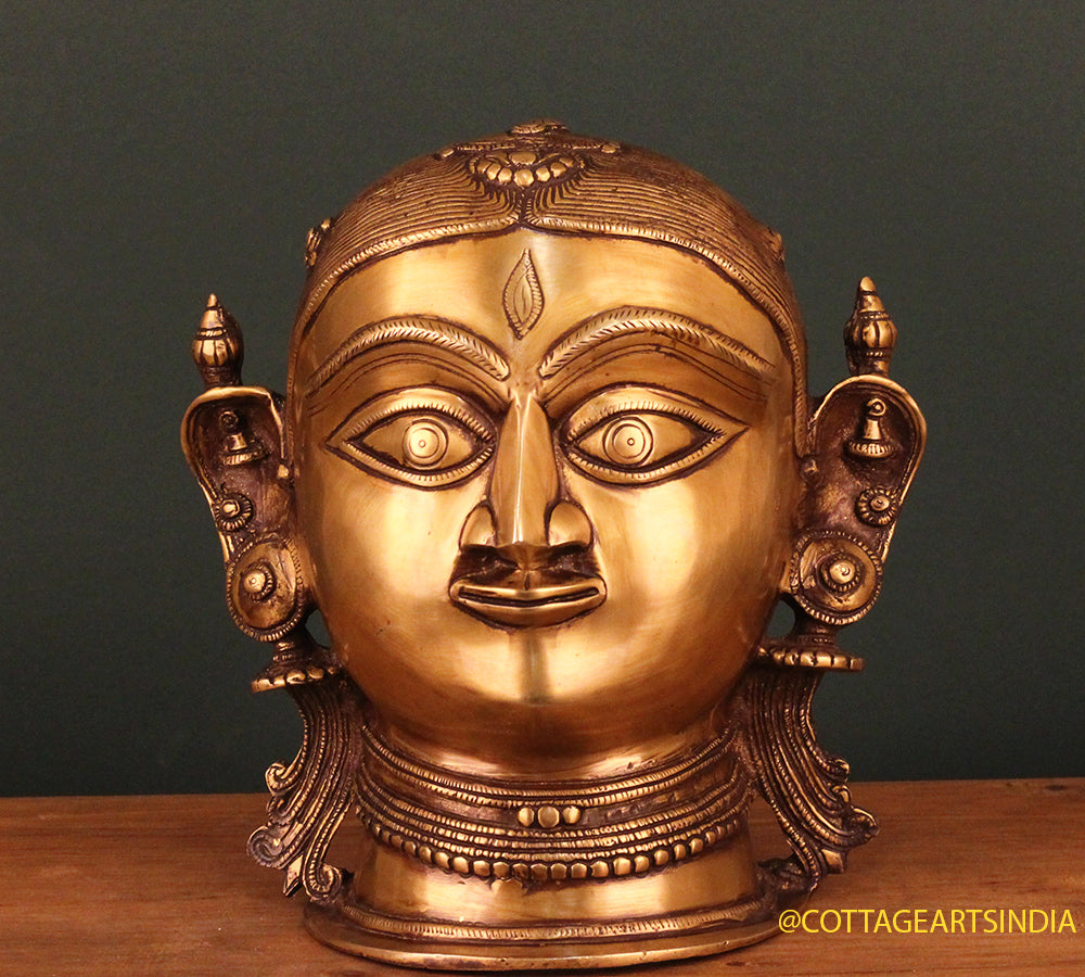 Brass Gauri Head/Mask 10"