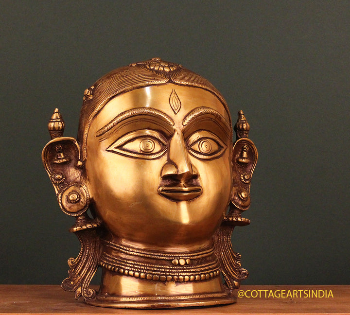 Brass Gauri Head/Mask 10"