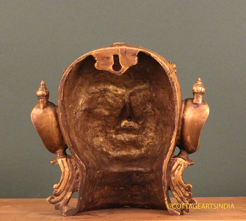 Brass Gauri Head/Mask 10"