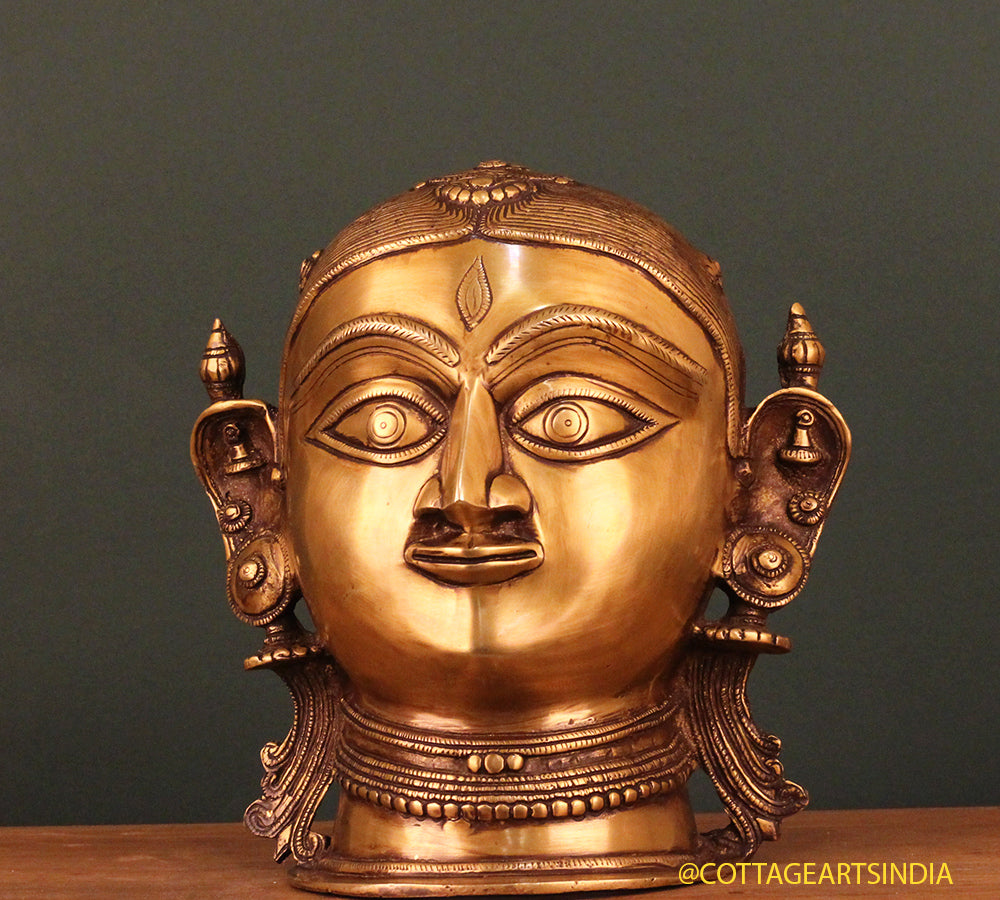 Brass Gauri Head/Mask 10"