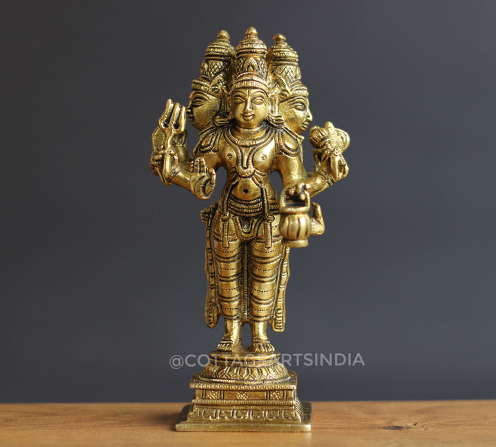 Brass Lord Brahma Statue