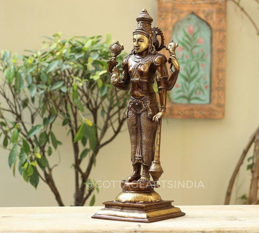 Brass Vishnu 21"