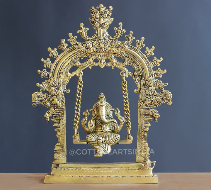 Brass Ganesha Swing 11"