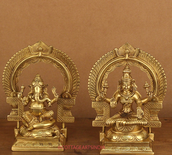 Brass Ganesh - Brass Laxmi