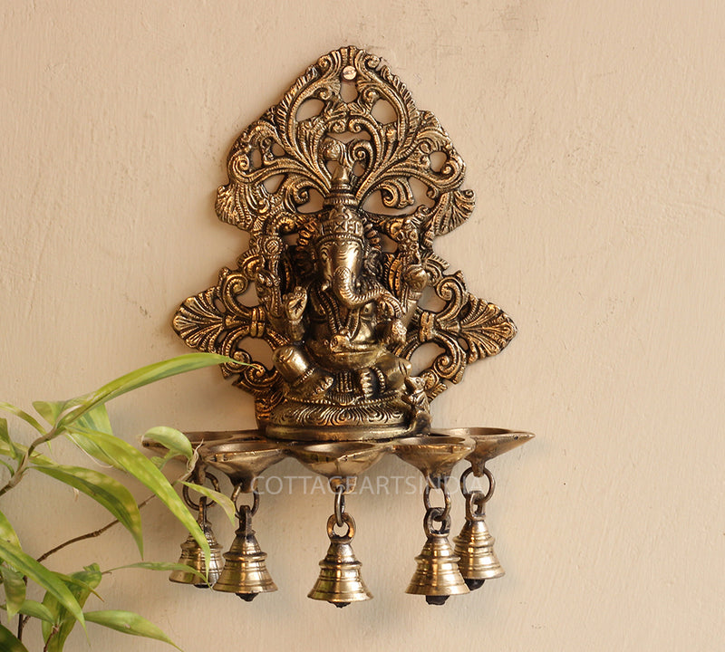 Ganesha Brass Wall Hanging, Wall Decor