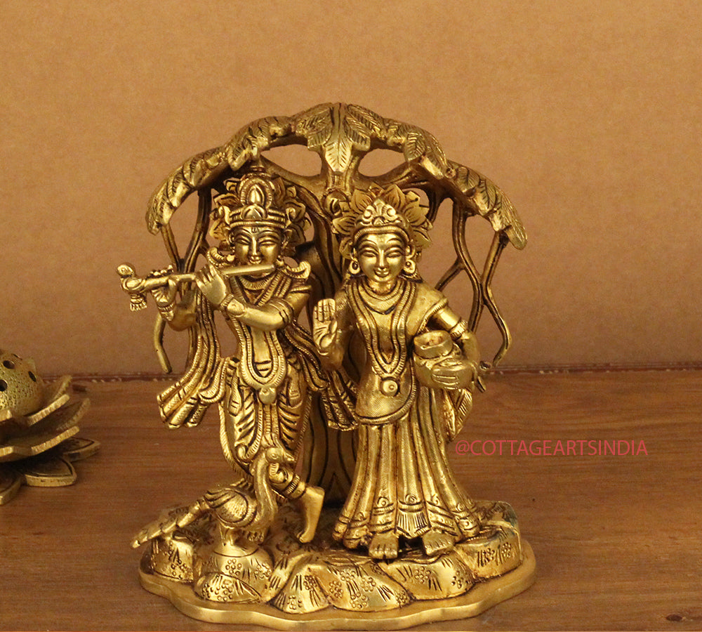 Brass Radha Krishna Tree