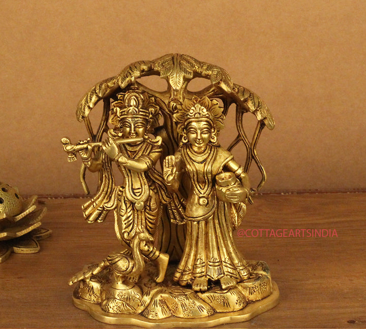 Brass Radha Krishna Tree