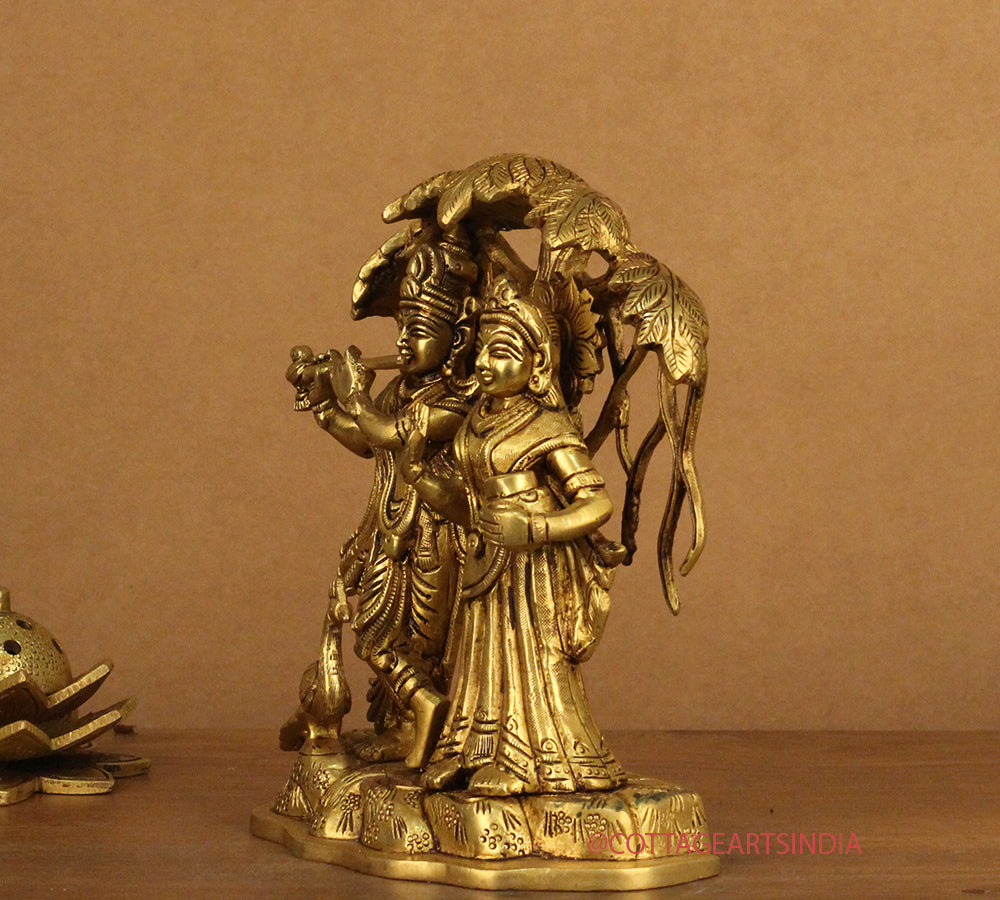 Brass Radha Krishna Tree