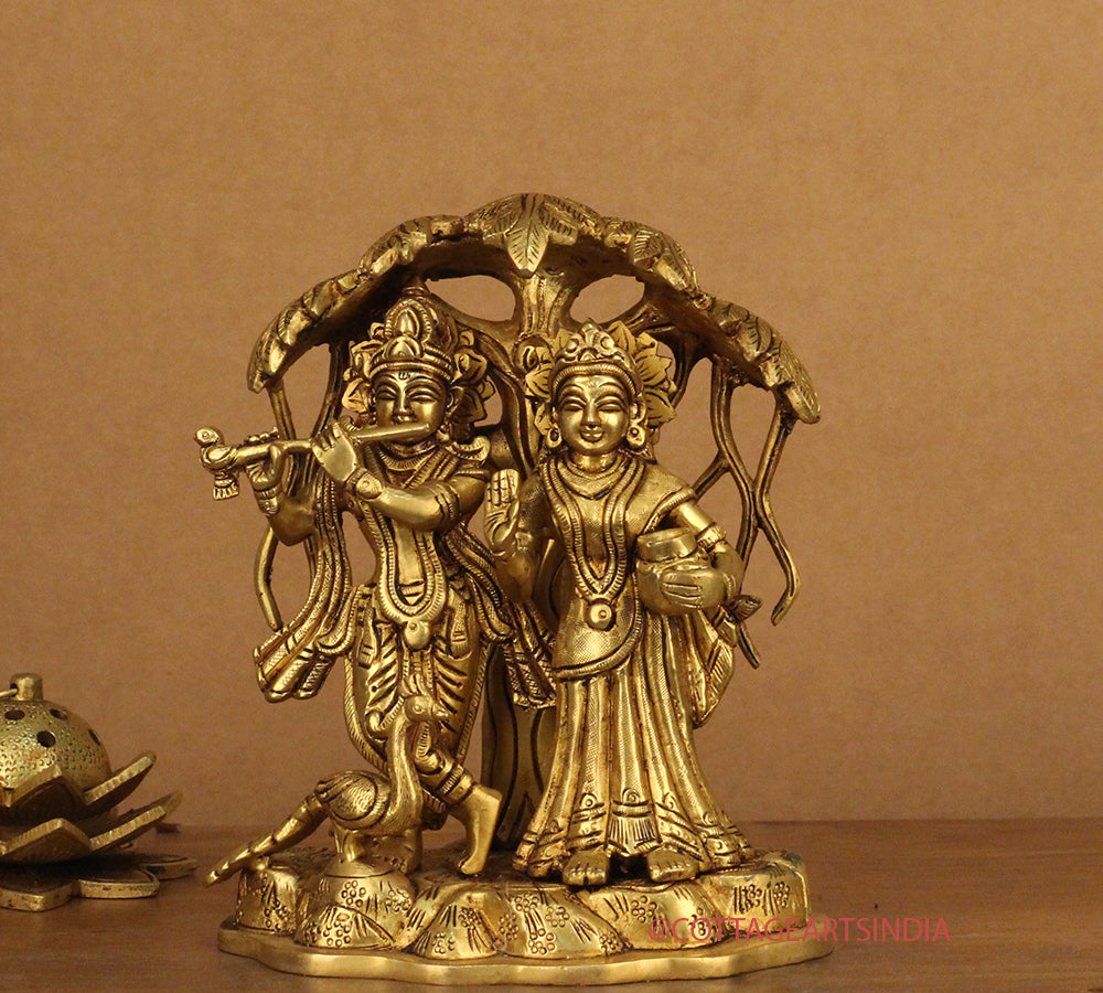 Brass Radha Krishna Tree