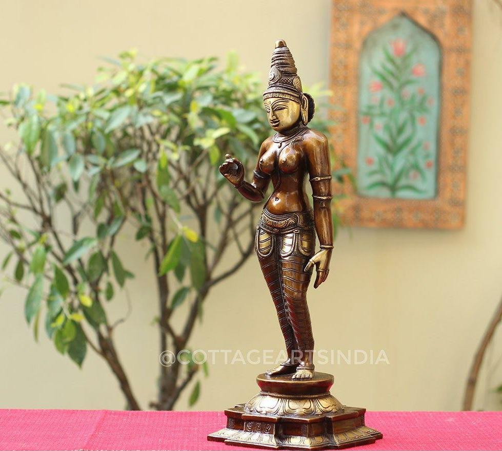 Brass Parvati Uma Parameshwari 18"