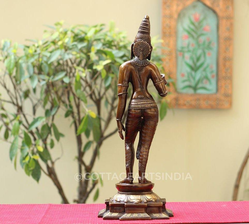 Brass Parvati Uma Parameshwari 18"