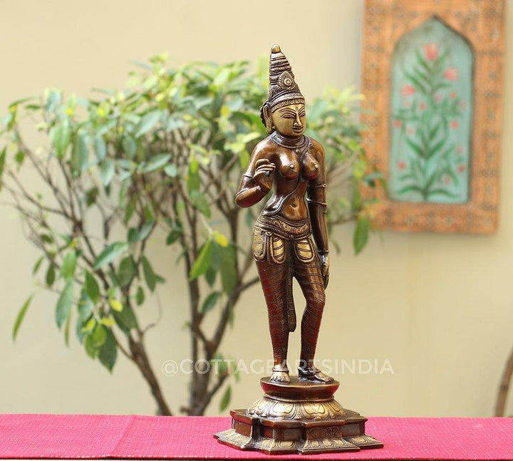 Brass Parvati Uma Parameshwari 18"