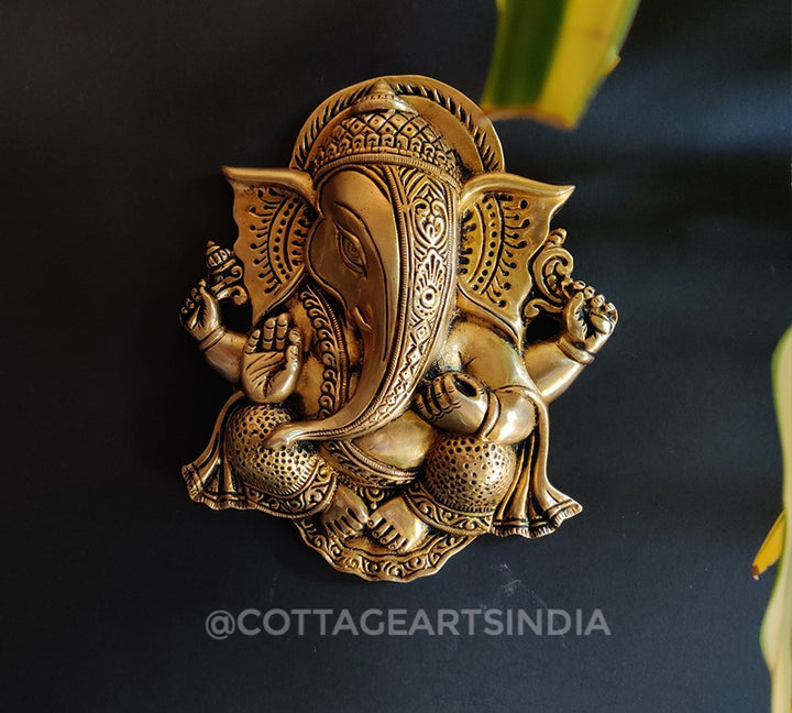 Brass Ganesha Wall Decor