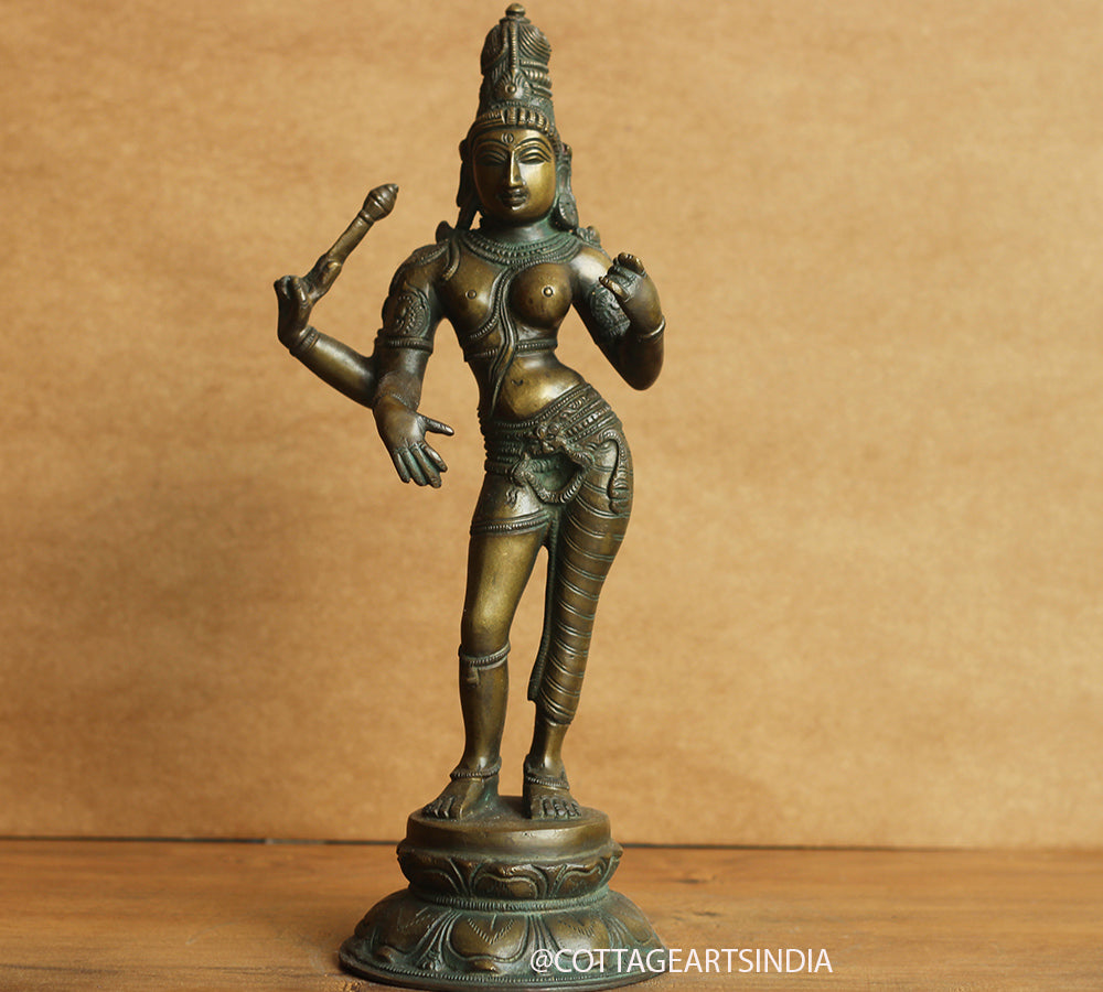 Brass Ardhnarshwar Bronze Finish 13"