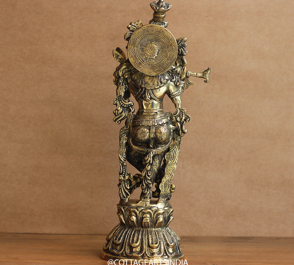 Brass Krishna 18"