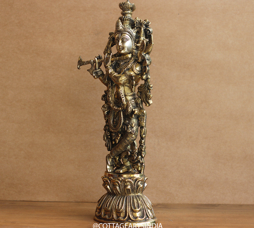 Brass Krishna 18"