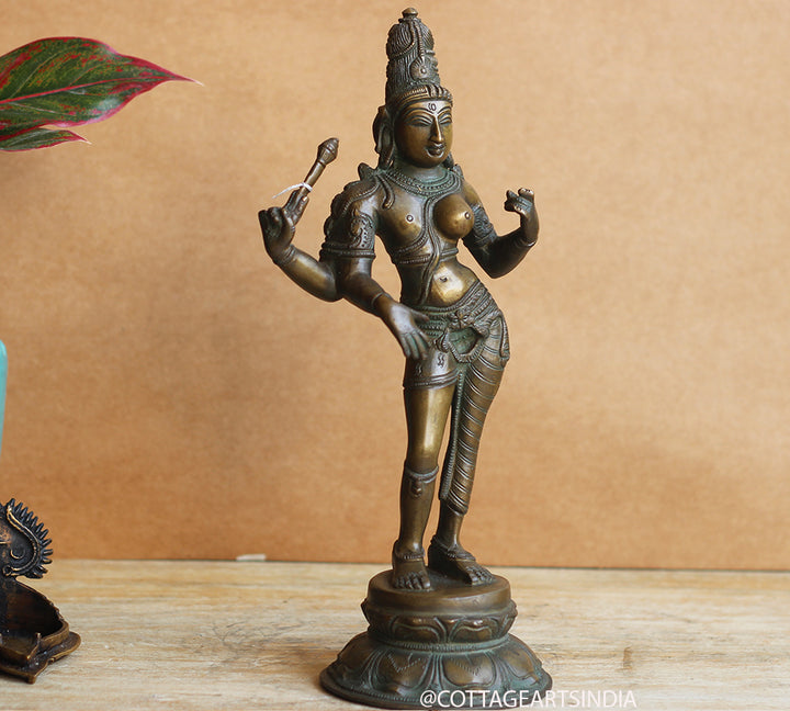 Brass Ardhnarshwar Bronze Finish 13"