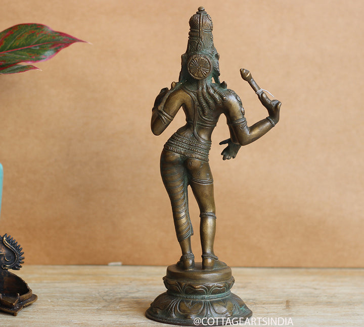 Brass Ardhnarshwar Bronze Finish 13"