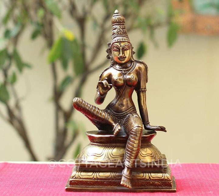 Brass Uma Parameshwari Parvati 10”