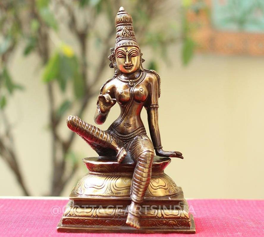 Brass Uma Parameshwari Parvati 10”