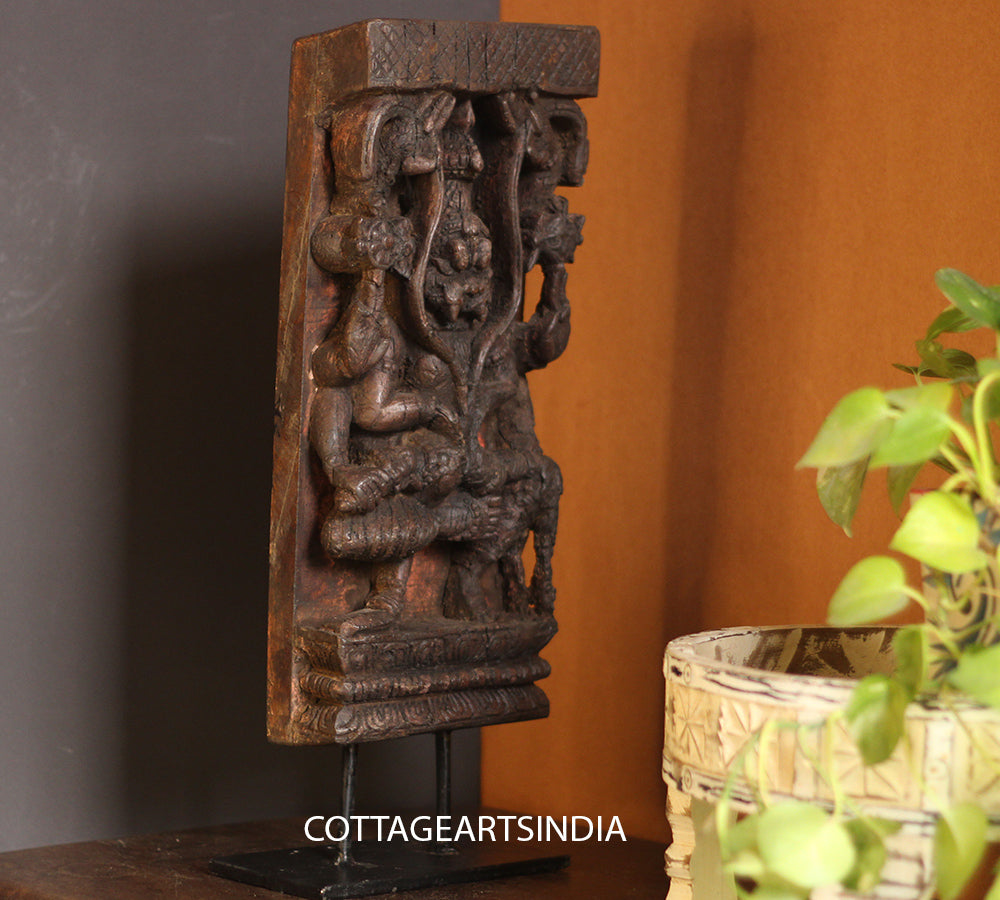 Vintage Wood/ Stone Narsimha