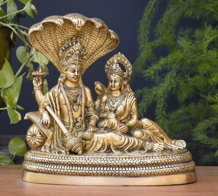 Brass Laxmi Narayan and Sheshnaag