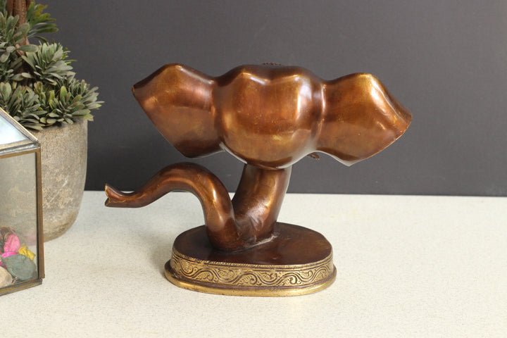 Brass Ganesha Trunk on Stand