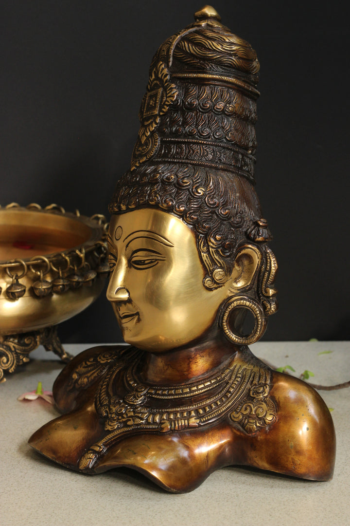 Brass Parvati Bust