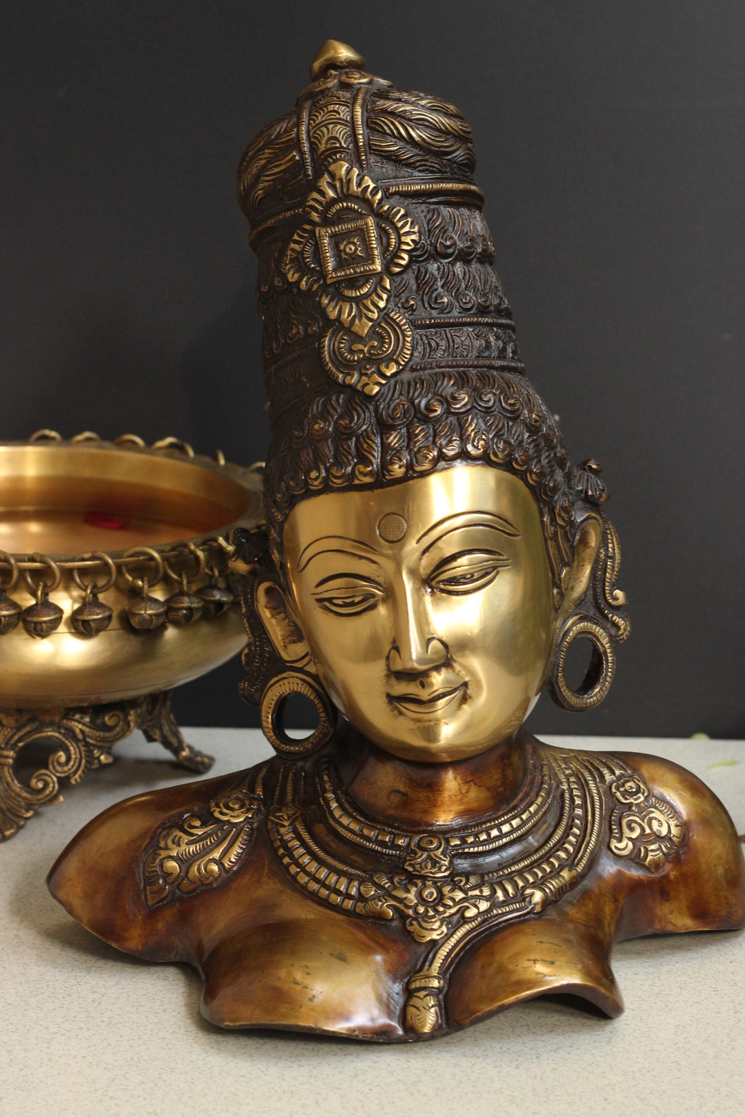 Brass Parvati Bust