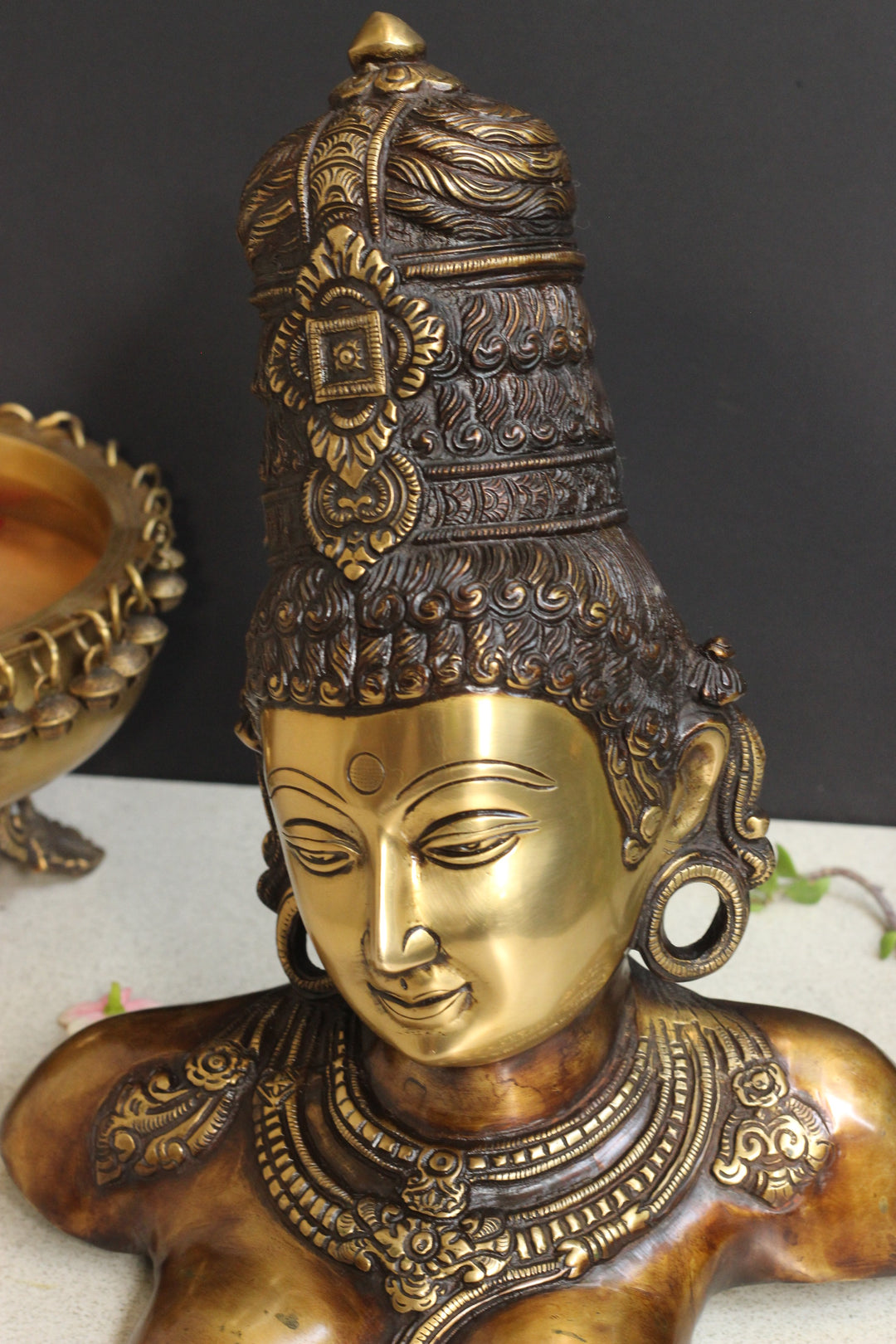 Brass Parvati Bust