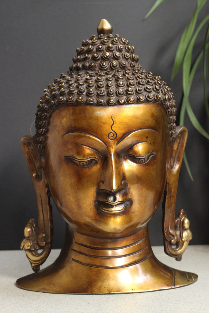 Brass Buddha Face Mask