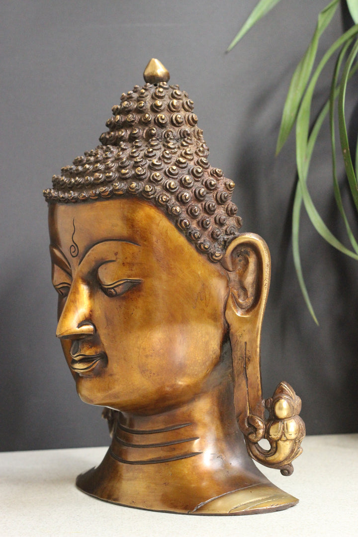 Brass Buddha Face Mask