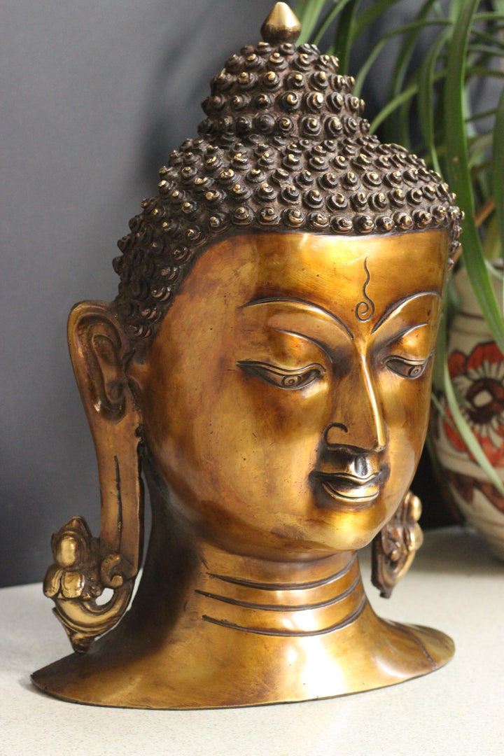 Brass Buddha Face Mask