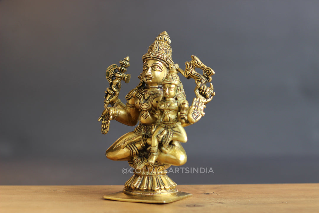 Brass Shiva Parvati Chola Style