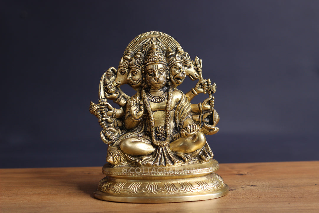 Brass Panchamukhi Hanuman