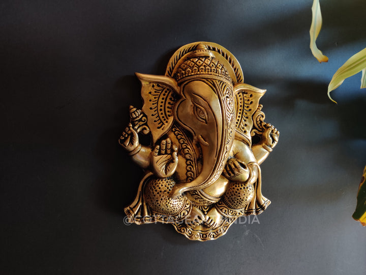 Brass Ganesha Wall Decor