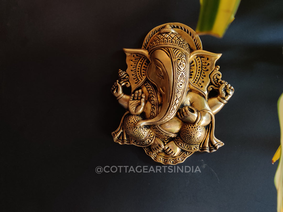 Brass Ganesha Wall Decor