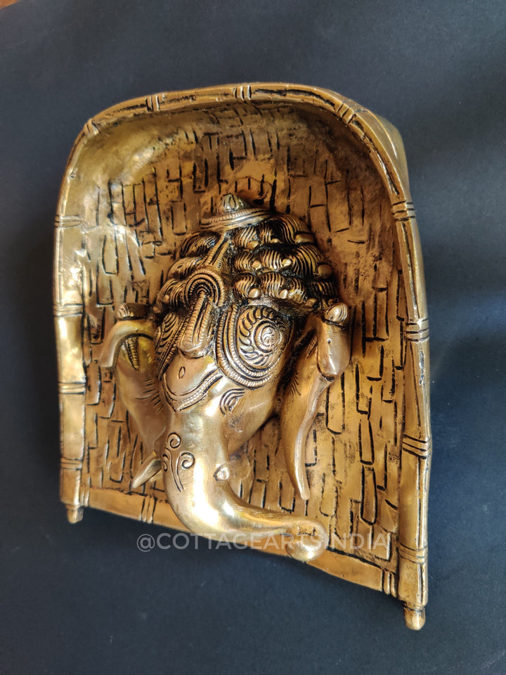 Brass Ganesha Wall Decor